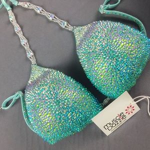 Muscle Dazzle Mint Green Competition Bikini